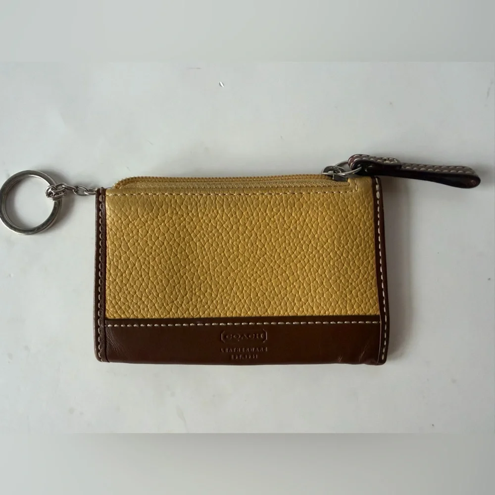 Coach‎ Gold and Brown Leather Accessory